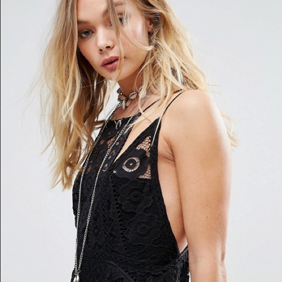 NWT Free People Just Like Honey Lace Black Dress - Picture 3 of 8